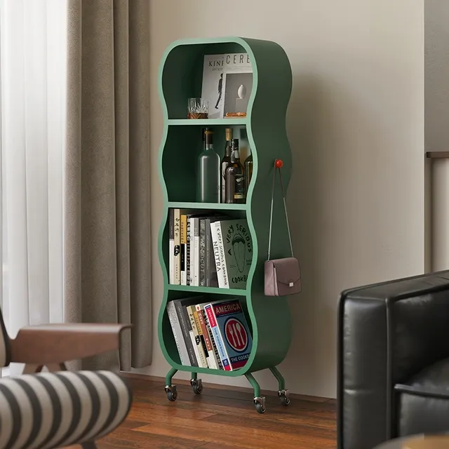 臻选落地多层书架置物架可移动旋转展示架子靠墙收纳架儿童储物架