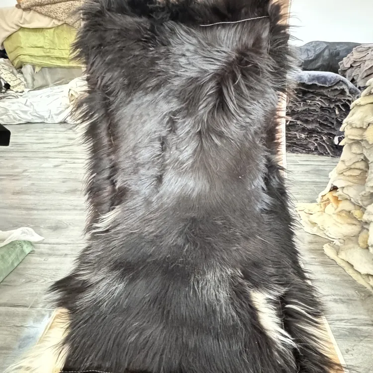 皮毛一体加厚防潮保暖褥子单人双人床垫床毯黑色