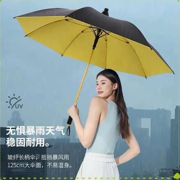 防风爆弯柄双层加厚晴雨伞加大加固三人男高尔夫防雨抗风A448