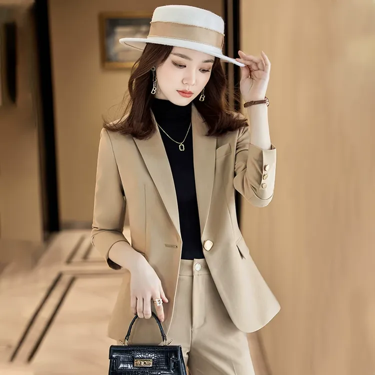 高级感西装套装女春秋2024新款休闲时尚小个子职业装西服外套秋季