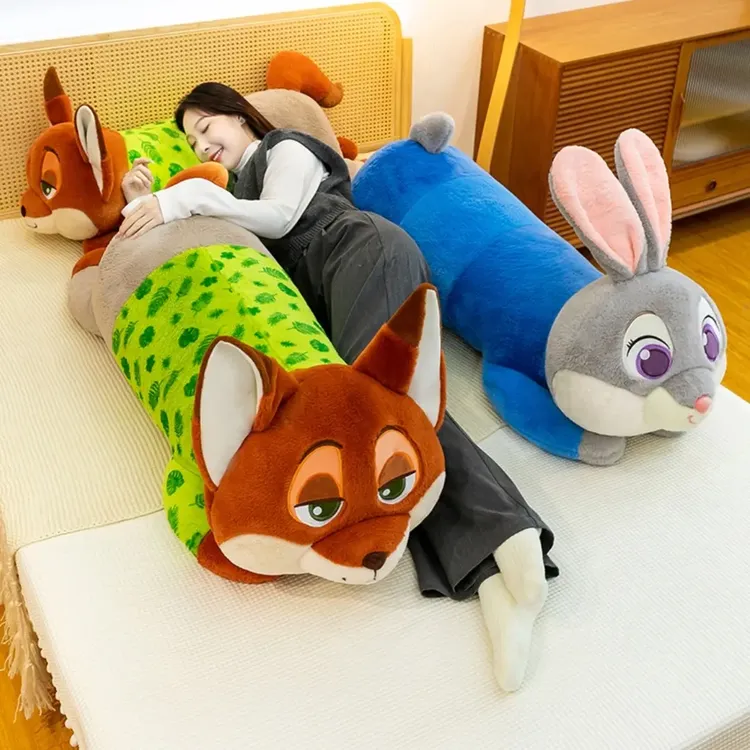 可爱疯狂动物城朱迪尼克狐狸兔子毛绒抱枕女生睡觉玩偶生日礼物