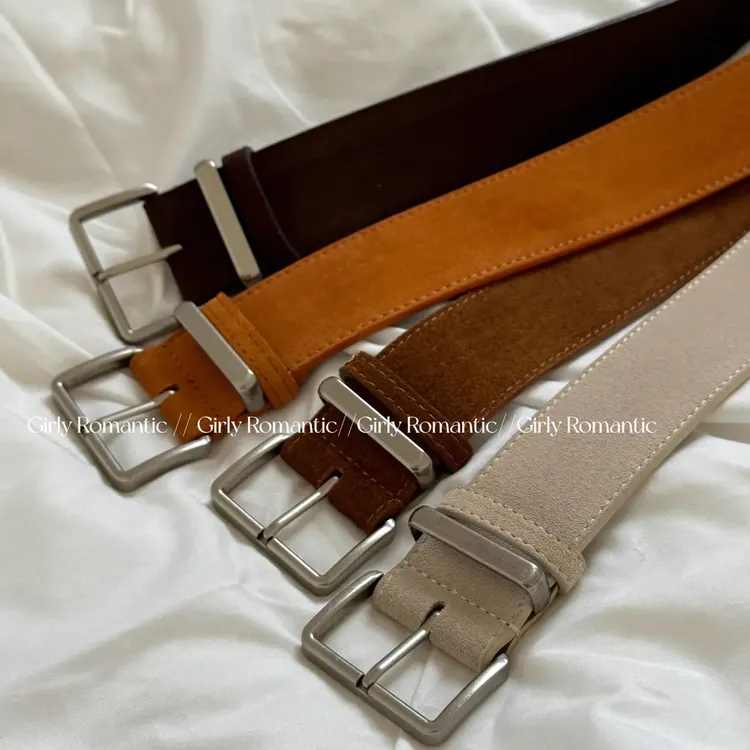 高品质简约2025新款春夏装饰潮流磨砂反绒面仿麂皮宽腰带皮带腰封
