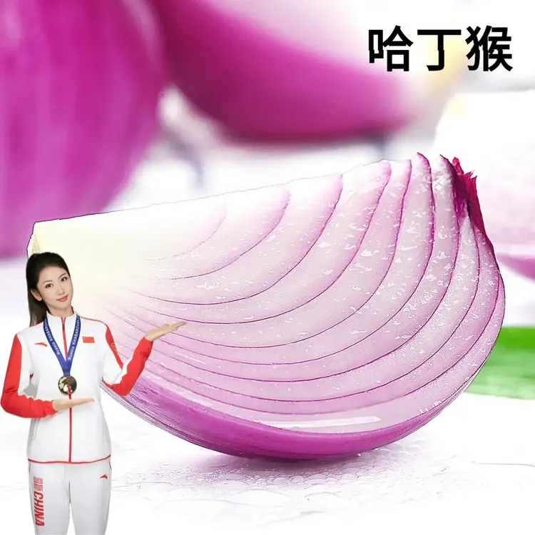 哈丁猴新鲜现挖水果扁洋葱蔬菜正宗扁红洋葱脆甜生吃微甜5斤装
