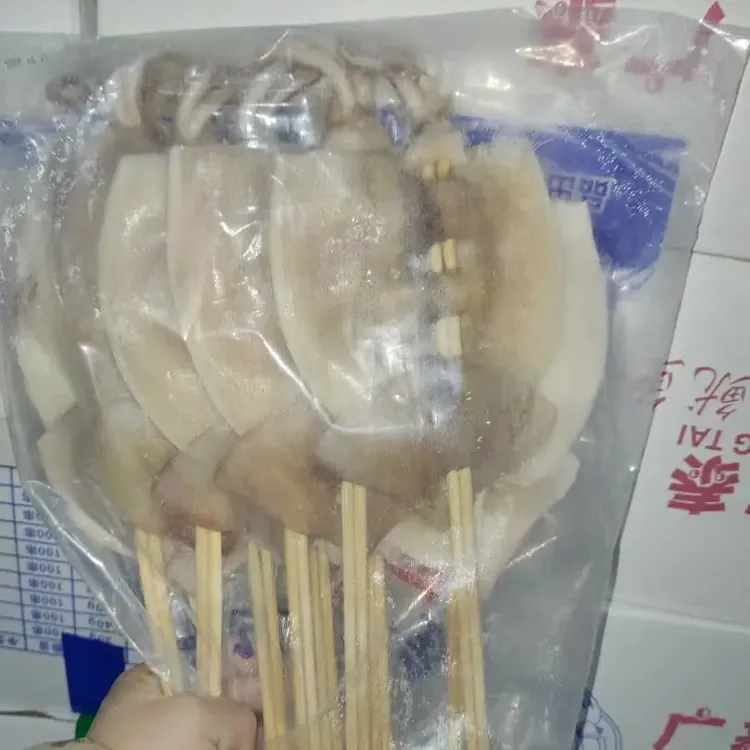 大鱿鱼板串，铁板烧烤风味美食半成品