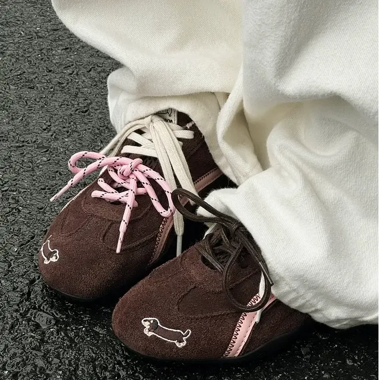 【咖啡棕-】2025春夏新款限定赛车鞋爆款洋气可爱德训鞋（附鞋带）