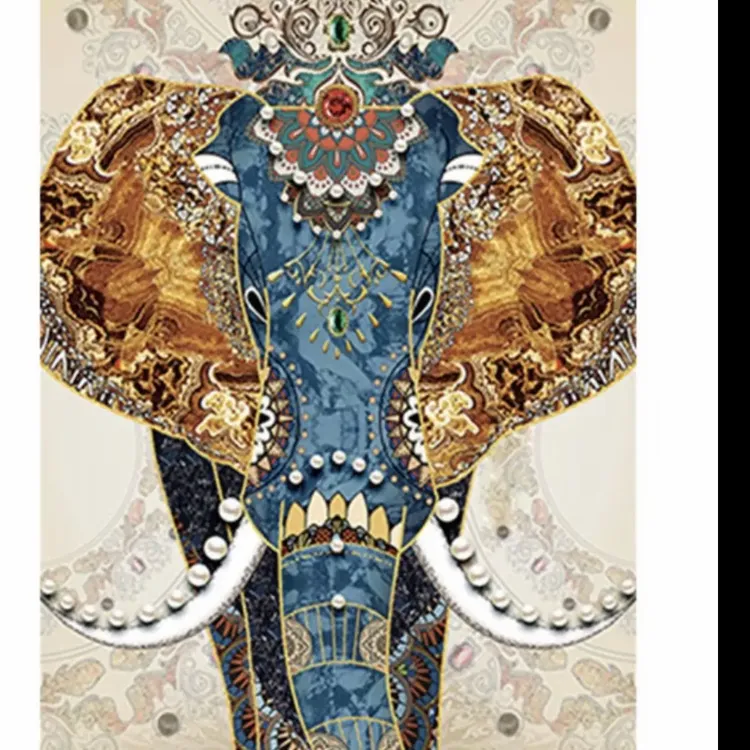 吉象如意画大象满贴