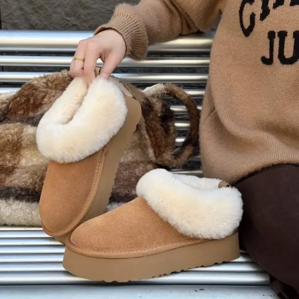 （塔茨勒）防滑保暖时尚雪地靴短筒冬季女鞋厚底雪地靴