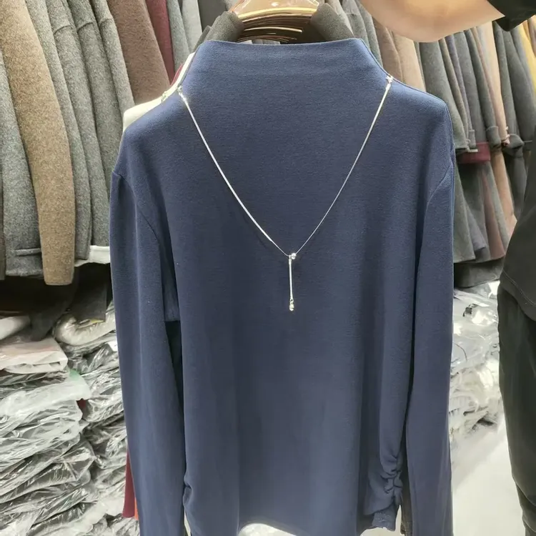 时尚常规款抗起球长袖修身T恤抗皱百搭打底衫半高领