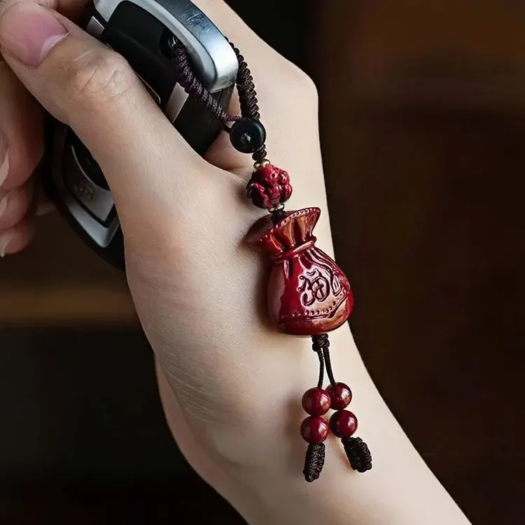 【先生推荐】十二生肖招財福袋汽车钥匙扣挂件男女通用美好寓意挂