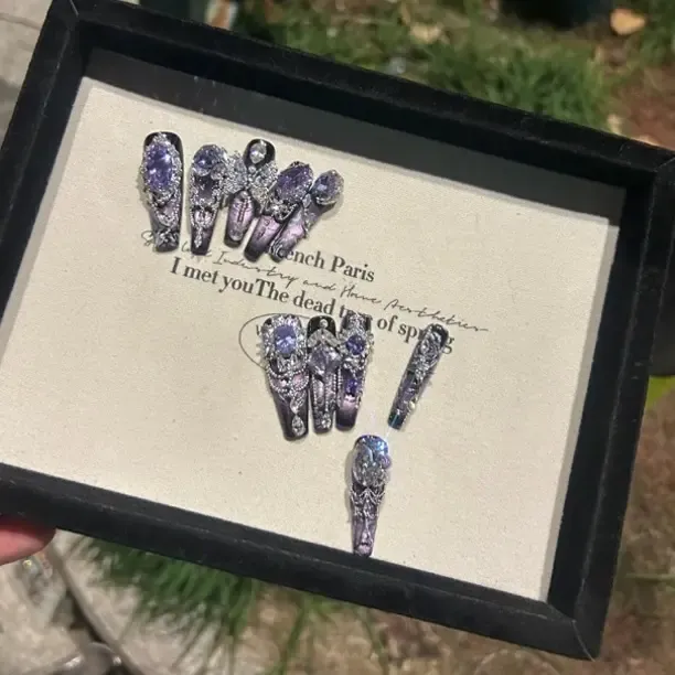 （黑魔仙）高级轻奢重工锆石纯手工穿戴甲美甲设计款