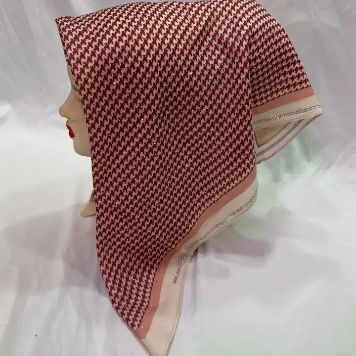 气质中长白色腰带复古时尚夏季格子商务波点红色丝巾百搭