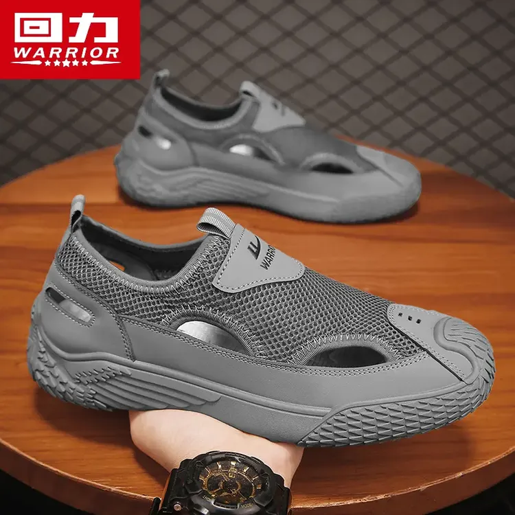 回力凉鞋男款夏季镂空透气开车网面鞋男士运动外穿包头沙滩洞洞鞋