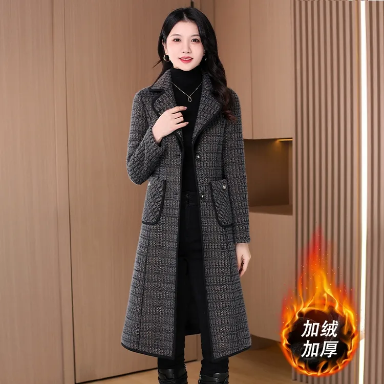 品牌双面穿高贵毛呢外套秋冬爆款2025新款休闲加厚保暖网红款外套