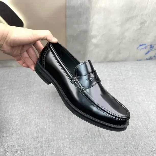 一脚蹬商务休闲乐福鞋男士开边珠皮鞋透气英伦风软底软面