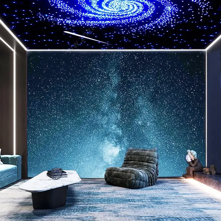 星空吊顶墙布酒吧KTV包厢装饰墙纸宇宙太空网咖电竞主题酒店壁画
