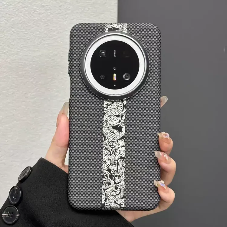 适用华为mate70pro手机壳mate60凯夫拉纹pura70碳钎维纹小米15pro