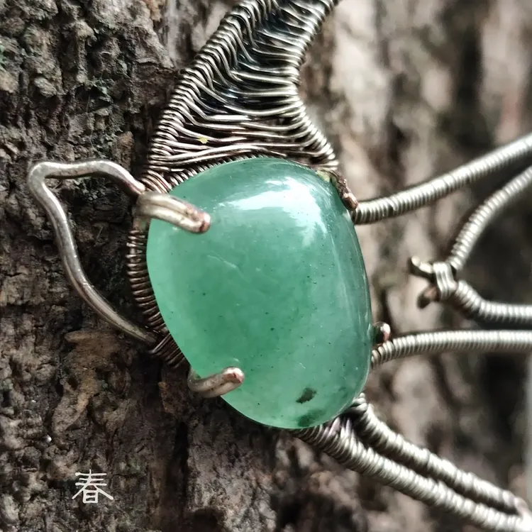 非金属涤纶项链 春归   纯手工绕线  燕子项链