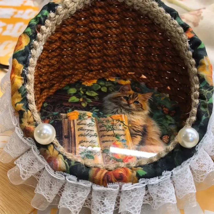 麻绳包新棉编织工艺打造的实用手机架