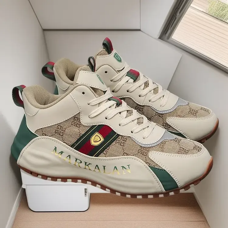 马克艾伦2025秋冬新款男鞋潮流休闲高帮加厚棉运动鞋MK899轻奢透