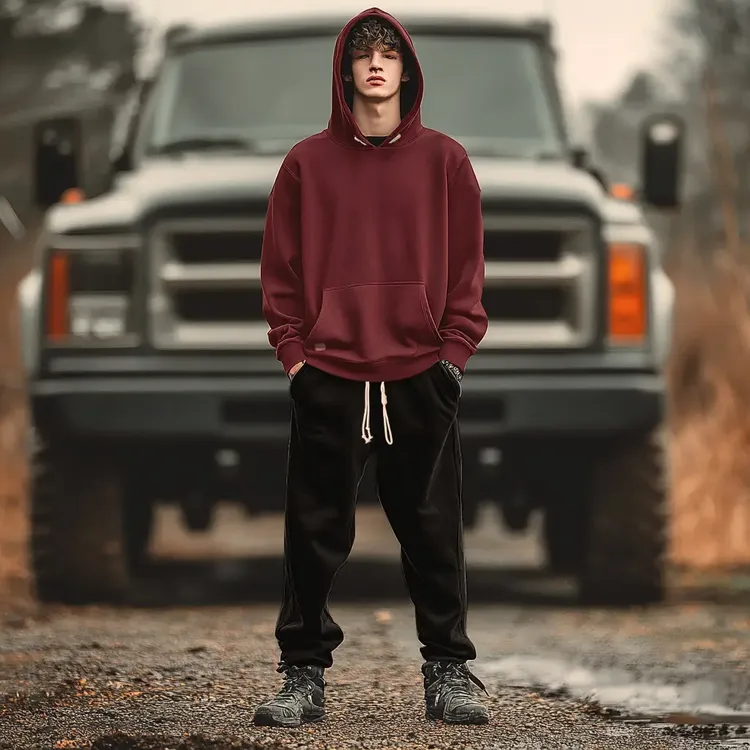 秋冬加厚宽松休闲简约百搭ins复古卫裤加绒冬季男士运动福利价