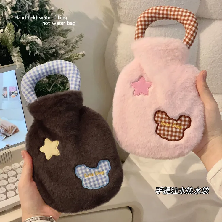 露俏暖水袋热水袋注水暖肚子暖手宝学生敷肚子热敷便携多功能
