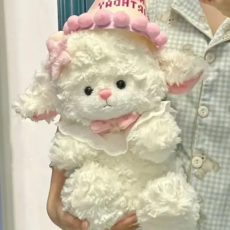 少女公主小羊毛绒玩偶可爱创意娃娃粉嫩羊崽公仔送女生礼物规格