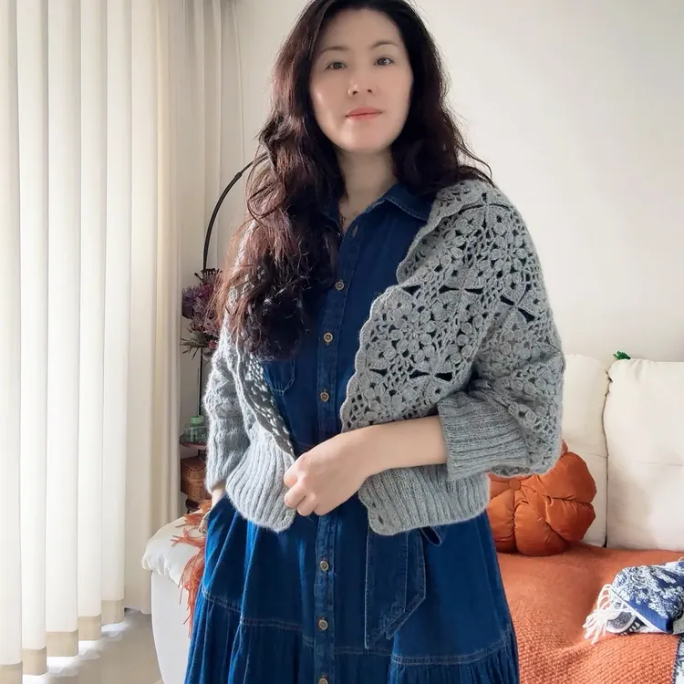 多蒙特开衫中长袖外套羊绒外套开衫针织