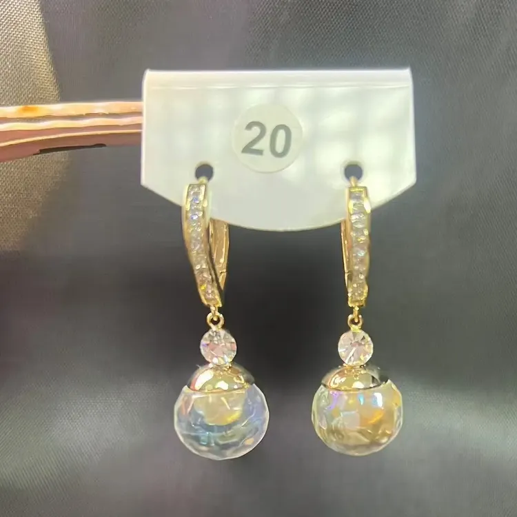 合金贝壳耳饰 爱心/水滴/铃铛原创设计几何耳环素款百搭耳扣气质