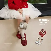小O宝Okids童装 宝宝皮鞋女2025春秋儿童鞋子公主鞋软底 AC326