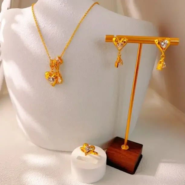 合金项链 MG 时尚爱心三件套0.25g