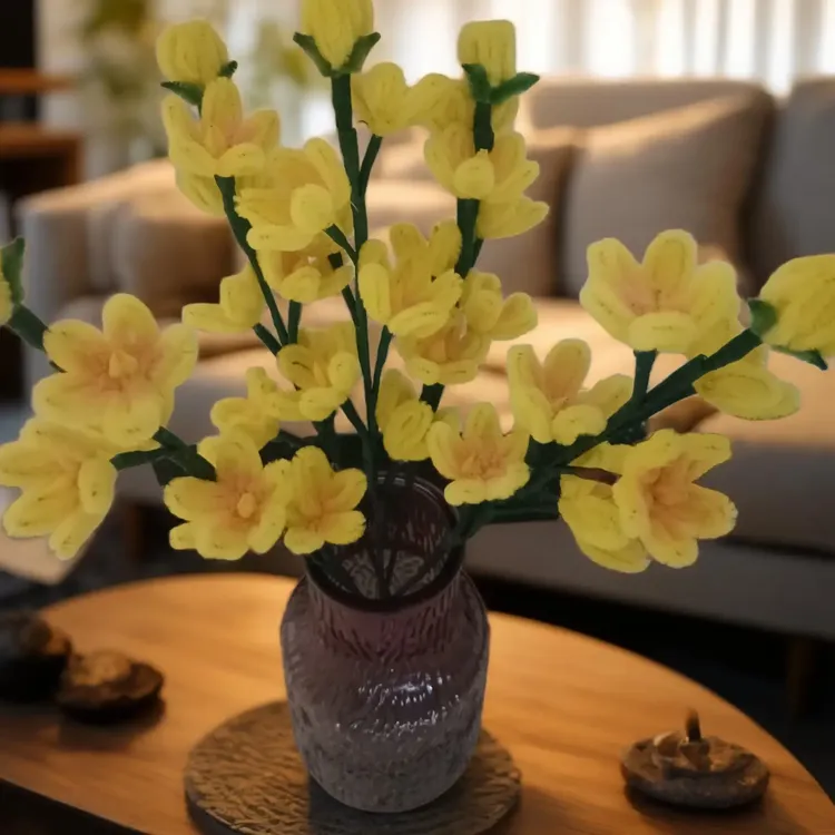 扭扭棒迎春花手工创意十足适合DIY