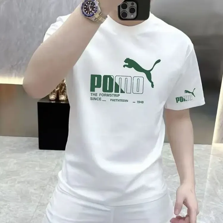 欧洲站潮牌夏季新款纯棉男士潮流短袖T恤圆领半袖个性上衣ins百搭