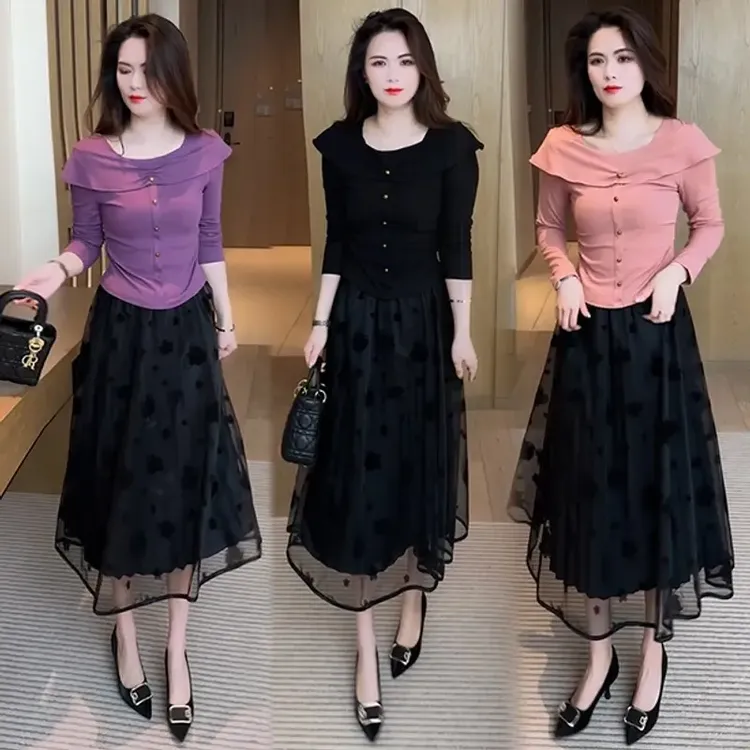 爆款早秋显瘦T恤小众设计感一字肩袖洋气时尚减龄上衣2025小个