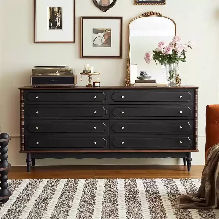 BEAUTIEU 中古抽屉卧室收纳储物柜法式实木斗柜靠墙床尾置物柜