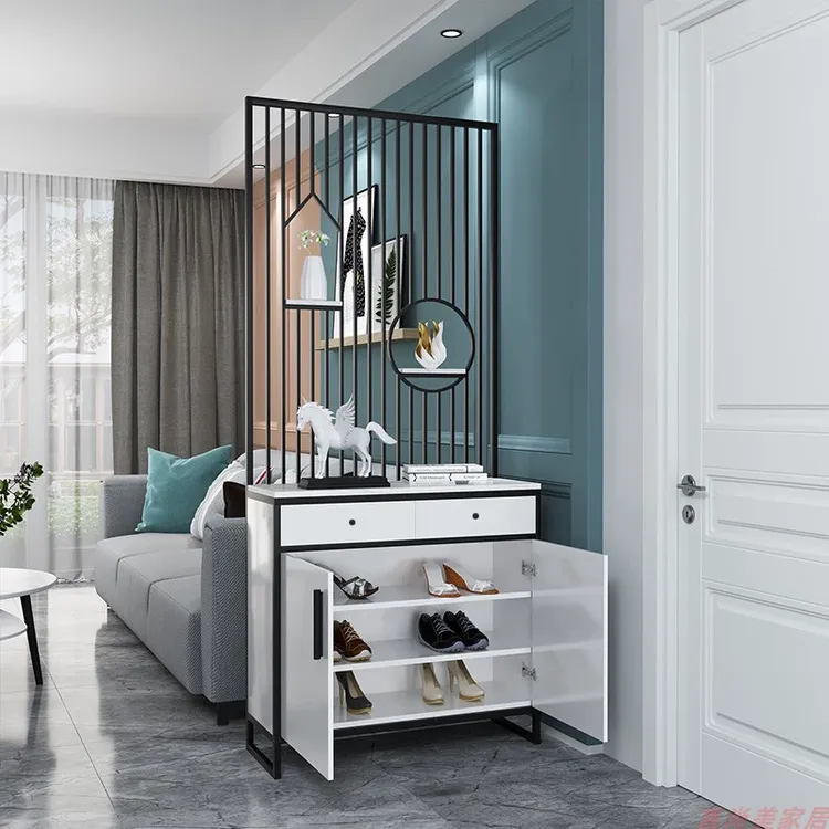 轻奢风入户玄关柜鞋柜一体隔断屏风间厅柜进门客厅门厅玄关隔断柜