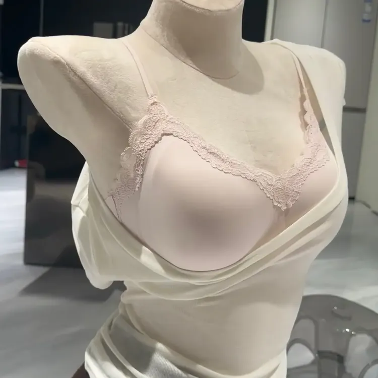 显圆舒芙蕾~凉感奶皮内衣女薄款小胸聚拢显大收副乳文胸罩夏