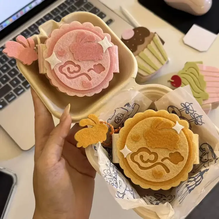【皮卡】中秋节创意手工DIY不织布相册收集月饼卡册挂件纪念礼物