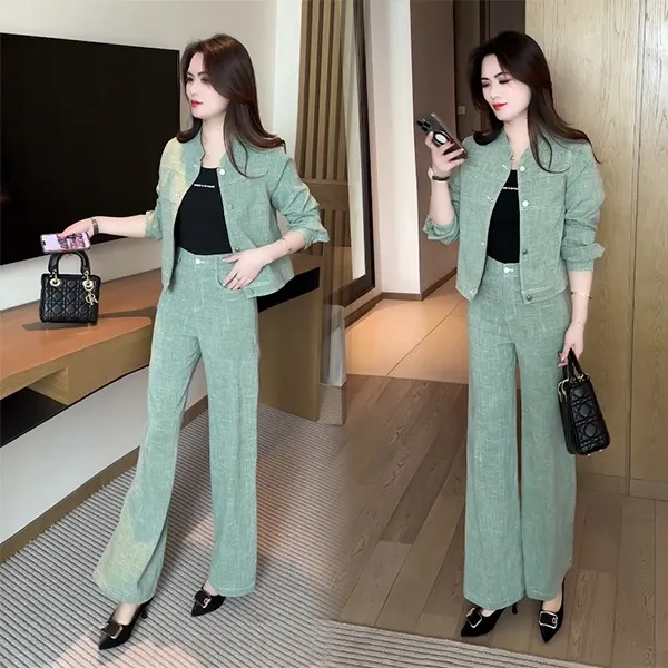 时尚百搭洋气2025春秋新款小香风穿搭气质休闲显瘦不挑人减龄套装