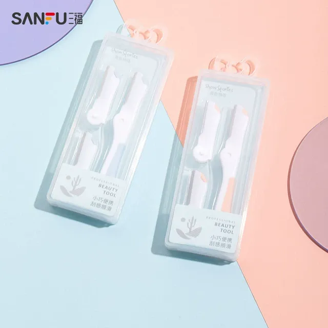 秀色物语 盒装便携修眉刀3支 小巧顺滑修眉工具460106