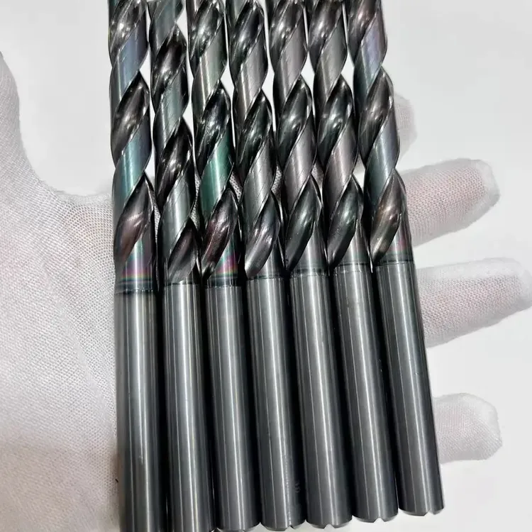 10.0整体硬质合金内冷纳米涂层钨钢中心加长麻花旧钻头刃长80