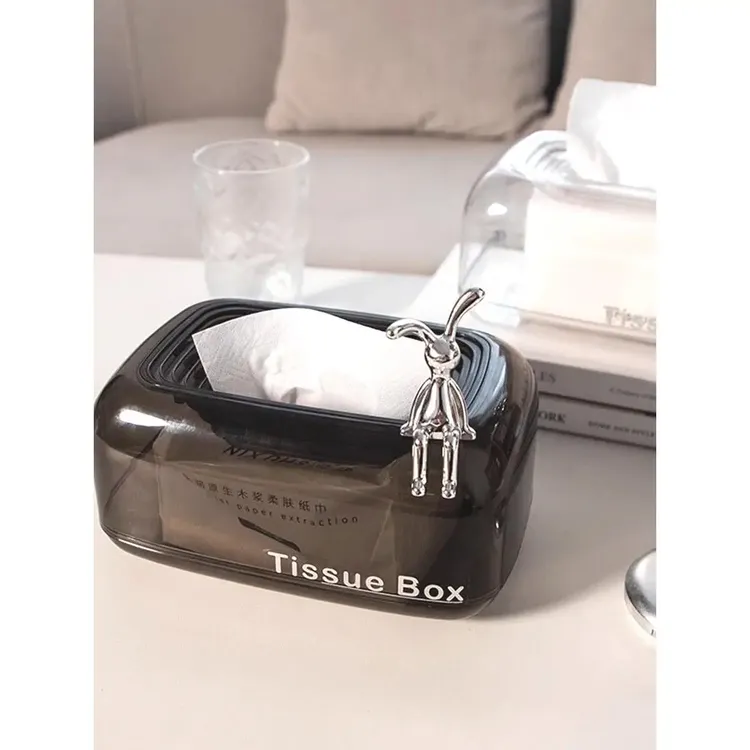 纸巾盒家用卫生间轻奢抽纸盒桌面高端可爱塑料创意茶几透明简约风