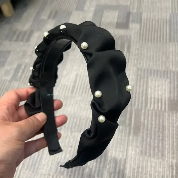 简约高级感蕾丝合金发箍女高颅顶显脸小百搭新款