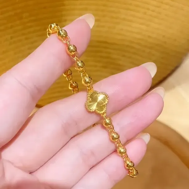 铜合金手链   高定精致四叶草手链053