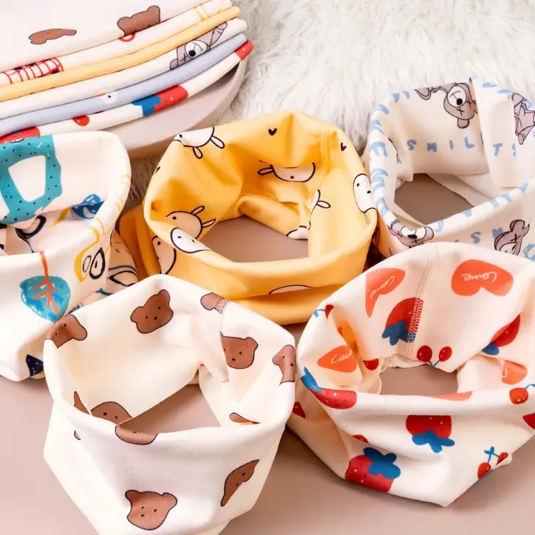 春秋冬季儿童围脖小孩加绒脖套男女童围脖领围巾宝宝保暖双层脖套