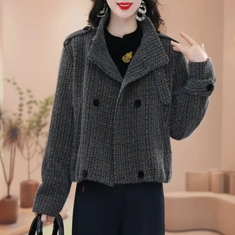  蔓2025年秋季新款气质时尚潮流显瘦百搭短款女士休闲外套#921632