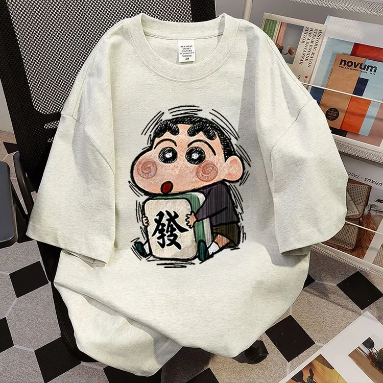 美式卡通男潮牌t恤短袖潮流夏男女同款百搭纯棉宽松vibe学生上衣