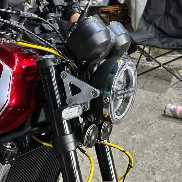 黄蜂科技独立研发张雪500f改装CNC转向灯下移支架大灯前移支架