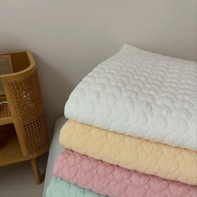 韩国代购秋冬新款夹棉绗缝超柔婴儿绒榻榻米双人床盖夹棉莫代尔棉