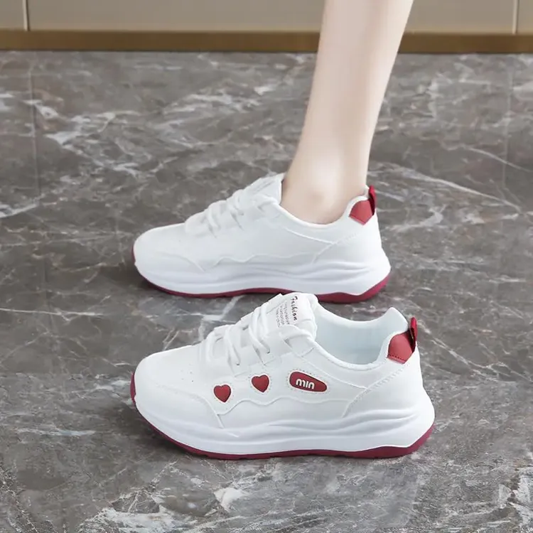 【品牌撤柜】踩屎感软底厚底小白鞋女2025春季新款显脚小码34休闲运