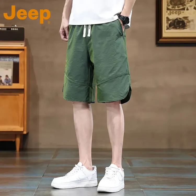 JEEP吉普男士休闲短裤夏季薄款速干五分裤子潮牌2025新款大码马裤